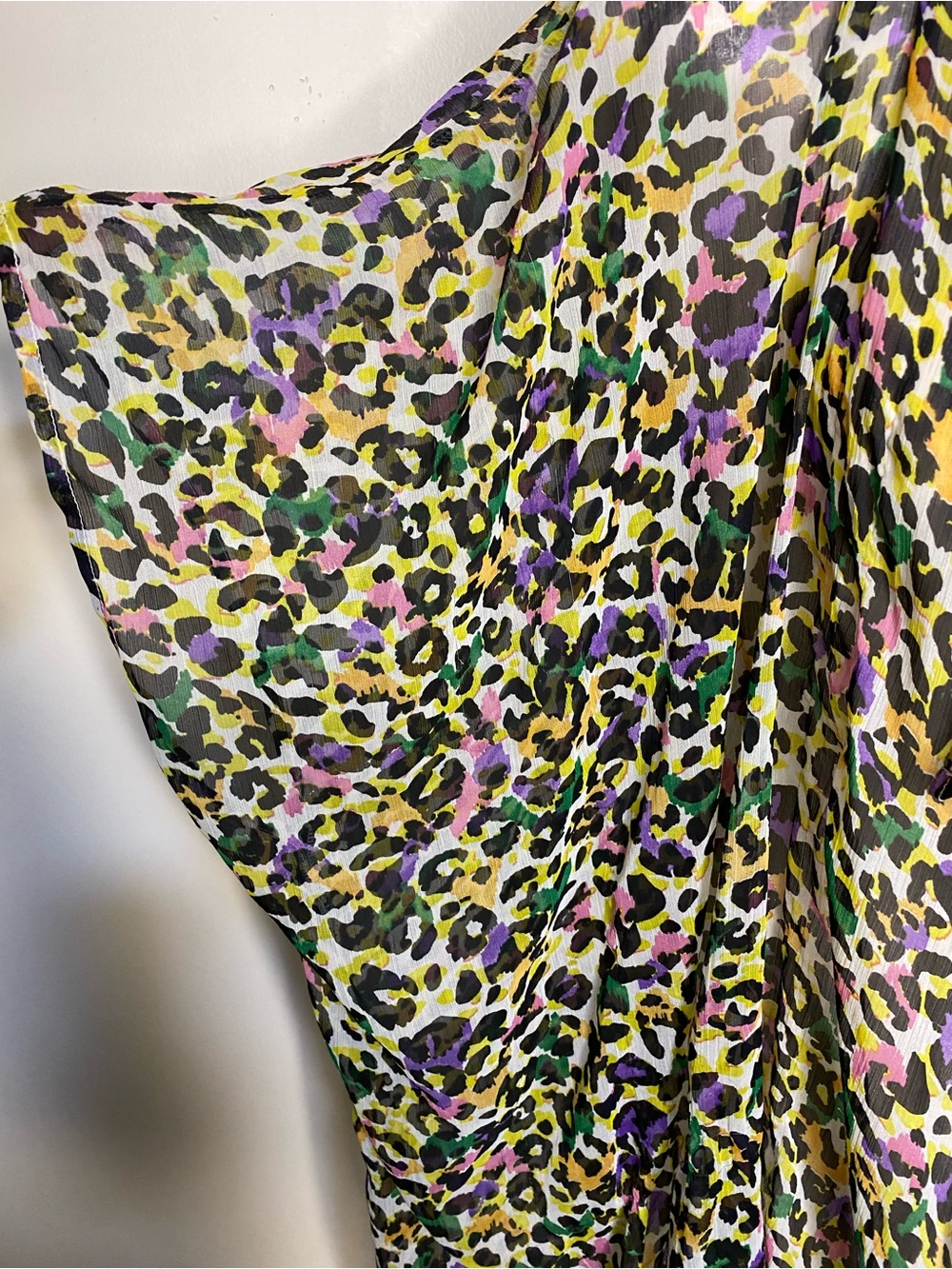 Betsey Johnson Multicolor Leopard Print Sheer Kimono OSFM - Picture 3 of 6